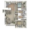 2 Bed 2 Bath Up